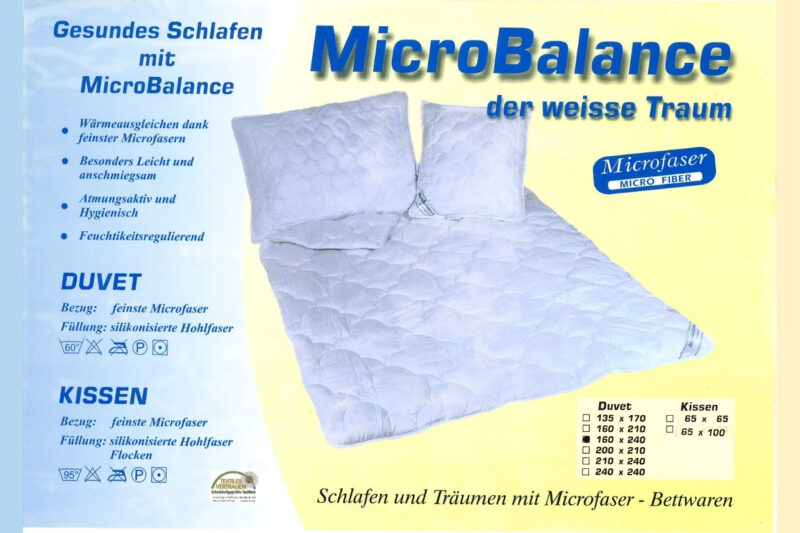MicroBalance Duvet aus Microfaser – leicht, atmungsaktiv und hygienisch