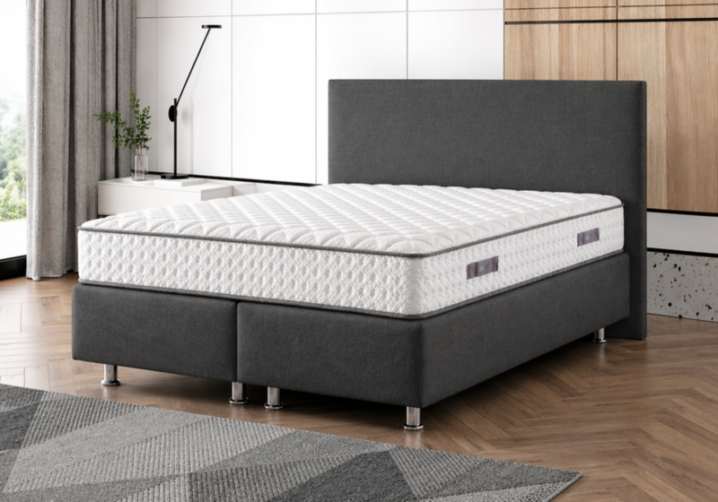 Boxspringbett Florenz Anthrazit mit Matratze