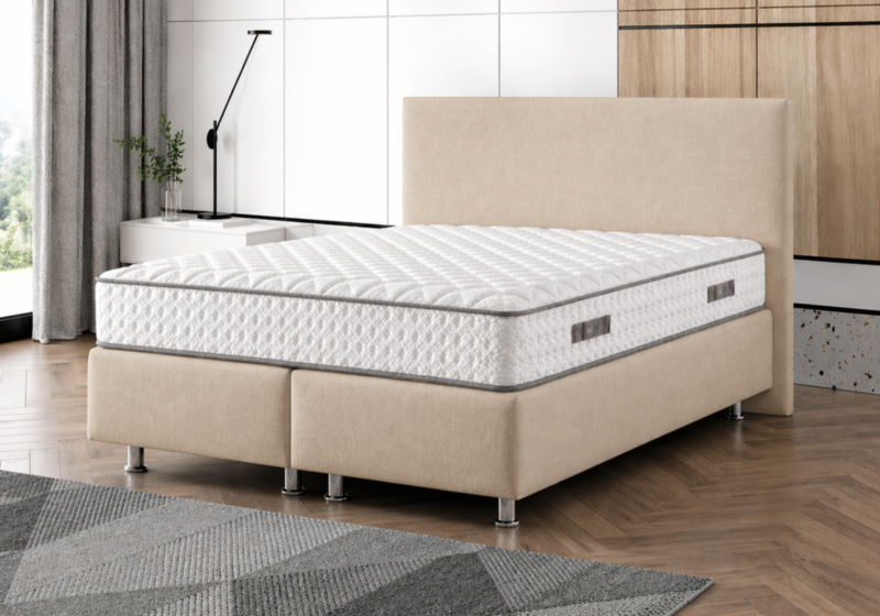 Boxspringbett Florenz Beige mit Matratze