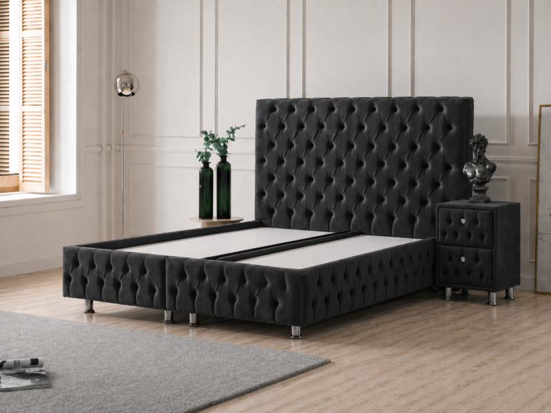 Boxspringbett Milano Anthrazit ohne Matratze