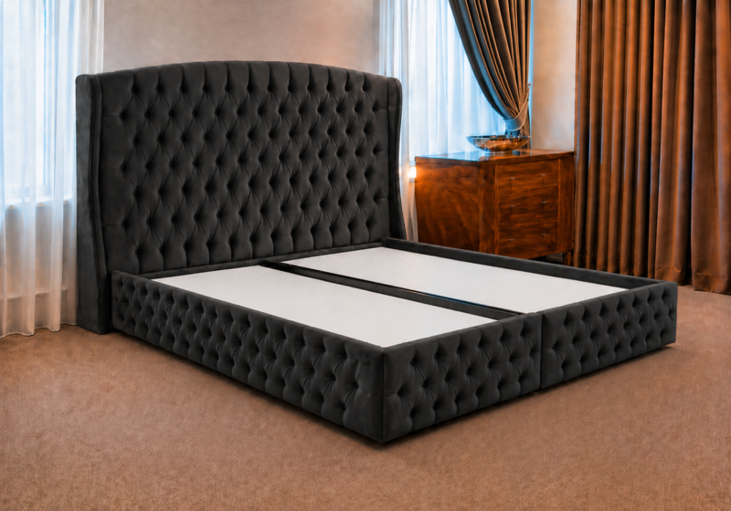 Boxspringbett Verona Anthrazit ohne Matratze