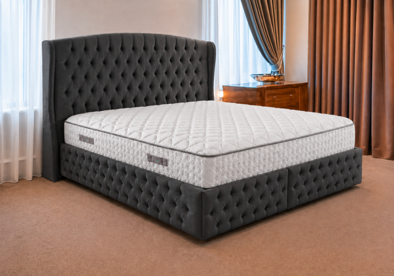 Boxspringbett Verona Anthrazit mit Matratze